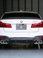 3D Design Type 2 Carbon Fiber Rear Diffuser BMW G30 5-Series M-Sport 2017-2023                                     - 3108-33021 - Image 4