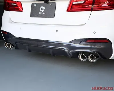 3D Design Type 2 Carbon Fiber Rear Diffuser BMW G30 5-Series M-Sport 2017-2023 - 3108-33021