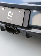 3D Design Carbon Fiber Rear Diffuser with Titanium Exhaust Set BMW i8 I12 2015-2017                                     - 3108-51222 - Image 5