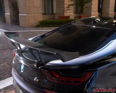 3D Design Carbon Fiber Racing Wing for BMW i8 2014-2017, Prepreg 2x2 Weave, Lightweight - 3111-51211