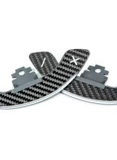3D Design Dry Carbon Fiber Silver Shift Paddle Set BMW X5M F85 | X6M F86 | M2 F87 | M3 F80 | M4 F82 | M5 F10 | M6 F06 | F12 | F13 2012-2023                                     - 6101-00312 - Image 9