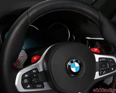 3D Design Carbon Fiber Red Shift Paddle Set for Mini Cooper F54 F56 F60 Automatic - 6101-00323