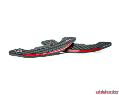 3D Design Dry Carbon Fiber Red Shift Paddle Set - 6101-00333