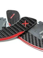3D Design Dry Carbon Fiber Red Shift Paddle Set                                     - 6101-00333 - Image 4