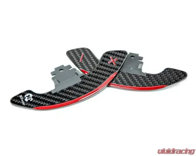 3D Design Dry Carbon Fiber Red Shift Paddle Set - 6101-00333