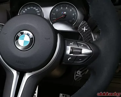 3D Design Carbon Fiber Silver Shift Paddle Set for Mini Cooper F54 F56 F60 2010-2021 - 6101-00342