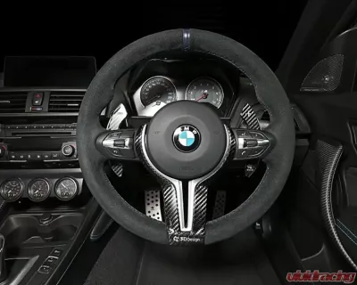 3D Design Carbon Fiber Steering Wheel Trim for BMW M2/M3/M4 (2015-2020) & M5/M6 (2012-2018) - 6302-00111