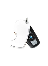 3D Design Type A Universal White Leather Key Case with Grey Stitching                                     - 7105-0112 - Image 5