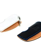 3D Design Type A Universal White Leather Key Case with Grey Stitching                                     - 7105-0112 - Image 3