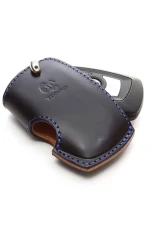 3D Design Type B Universal Black Leather Key Case with Blue Stitching                                     - 7105-0121 - Image 5