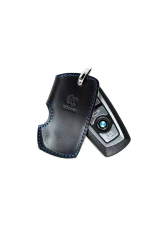 3D Design Type B Universal Black Leather Key Case with Blue Stitching                                     - 7105-0121 - Image 2