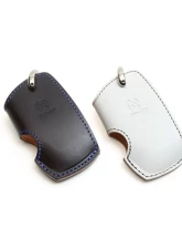 3D Design Type B Universal Black Leather Key Case with Blue Stitching                                     - 7105-0121 - Image 4