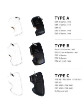 3D Design Type B Universal Black Leather Key Case with Blue Stitching                                     - 7105-0121 - Image 5
