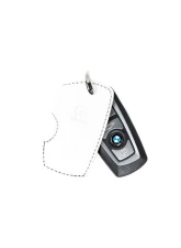 3D Design Type B Universal White Leather Key Case with Grey Stitching                                     - 7105-0122 - Image 3