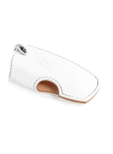 3D Design Type B Universal White Leather Key Case with Grey Stitching                                     - 7105-0122 - Image 2