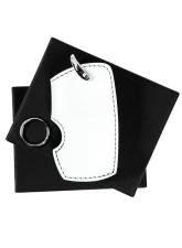 3D Design Type B Universal White Leather Key Case with Grey Stitching                                     - 7105-0122 - Image 3