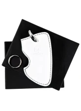 3D Design Type C Universal White Leather Key Case with Grey Stitching                                     - 7105-0132 - Image 2