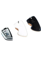 3D Design Type C Universal White Leather Key Case with Grey Stitching                                     - 7105-0132 - Image 3