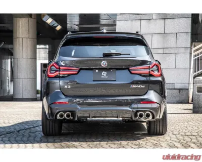 3D Design CFRP Rear Quad Tips Diffuser BMW G01 X3 LCI | M-Sport | M40d 2019-2024 - 3108-30131