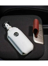 3D Design Type MB White and Tan Leather with Grey Stitching  Key Case                                     - 7105-0185 - Image 3