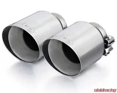 Remus 102mm Short Style Angled Straight Cut Chrome Tail Pipe Set (Quad Tips) - 0446 70SGR