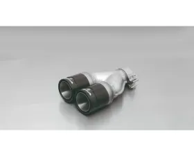 Remus 84mm Black Chrome Straight with Carbon Insert Tail Pipe Set (Pair) Seat Toledo 2005