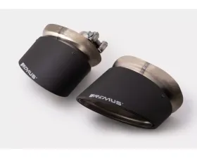 Remus Carbon 175x108mm Angled Titanium Internals with Adustable Clamp Tail Pipe Set (Pair)