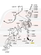 Mitsubishi OEM Turbo Oil Return Line Gasket Mitsubishi Evolution I-X 1992-2015                                     - MR258477 - Image 2