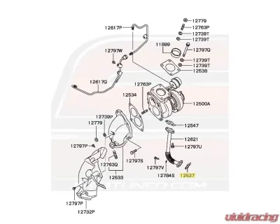 Mitsubishi OEM Turbo Oil Return Line Gasket Mitsubishi Evolution I-X 1992-2015 - MR258477