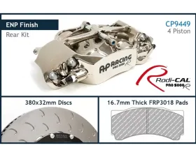 AP Racing Essex Rear CP9449-2/3S4L 4 pot 380x32/72V Radi-CAL ENP Competition Brake Kit Porsche 981 Cayman GT4 2015-2016