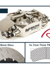AP Racing Essex Rear CP9451-2/3S4L 4 pot 340x28/60V Radi-CAL ENP Competition Brake Kit Subaru WRX | STI 2015-2021                                     - 13.01.10127-ENP - Image 9