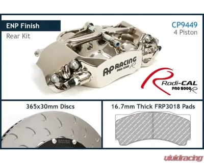 AP Racing Essex Rear CP9449-2/3S4L 4 pot 365x30/72V Radi-CAL ENP Competition Brake Kit - Porsche 997.1 GT3 | 997.2 GT3 | GT3 RS 2007-2012 - 13.01.10137-ENP
