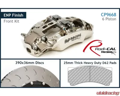AP Racing Essex Front CP9668-2/3S7L 6 pot 390x36/72V D62 Radi-CAL ENP Heavy-Duty Competition Brake Kit Chevrolet Gen.6 Camaro | Cadillac Coupe | Sedan  2016+ - 13.01.10140-ENP
