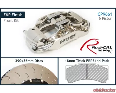 AP Racing Essex Front CP9661-2/3S4L 6 pot 390x36/72V Radi-CAL ENP Competition Brake Kit Porsche 992.1 Turbo 2021+ - 13.01.10144-ENP