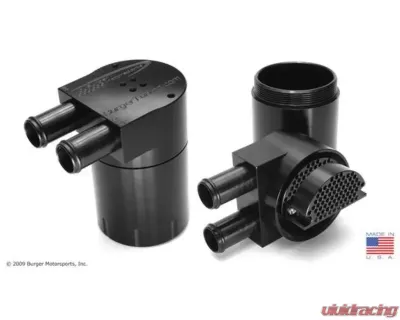 Burger Motorsports Dual BMS Turbo Double Baffle Oil Catch Can Vacuum & Boost BMW N54 2006-2013 - BMS-CATCH-N54