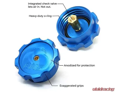 Burger Motorsports Billet Water Injection Tank Cap w/ Safety Check Valve - bms-waterinj-cap