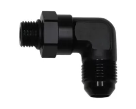 Deatschwerks Anodized Matte Black 6AN ORB Male Swivel to 8AN Male Flare 90-Degree