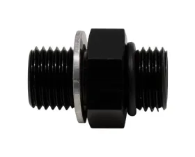 Deatschwerks Anodized Matte Black 8AN ORB Male to M18 X 1.5 Metric Male (Incl O-Ring and Crush Washer)