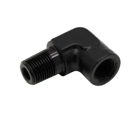 Deatschwerks Anodized Matte Black 90-Degree 1/8 Inch NPT Male to Female 1/8 Inch NPT