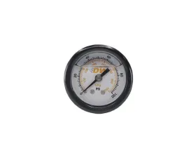 DeatschWerks Fuel Pressure Gauge Liquid Filled White Face With DW Logo