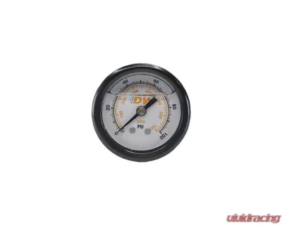 DeatschWerks Fuel Pressure Gauge Liquid Filled White Face With DW Logo - 6-01-GL