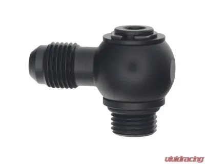 DeatschWerks 6AN ORB To 6AN Swivel Low Profile Matte Black - 6-02-0415-B