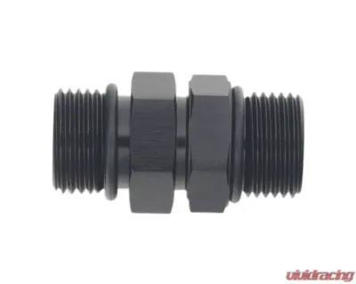 DeatschWerks 8AN ORB To 8AN ORB Adapter Matte Black - 6-02-0426-B