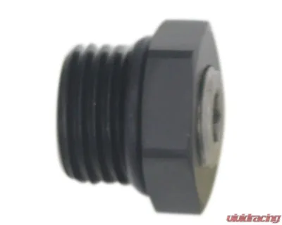 DeatschWerks 6AN ORB Plug Fitting With 1/8" NPT Port Matte Black - 6-02-0730-B