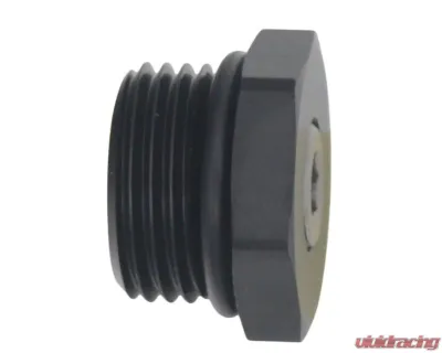 DeatschWerks 8AN ORB Plug Fitting With 1/8" NPT Port Matte Black - 6-02-0731-B