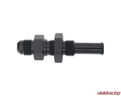 DeatschWerks 6AN To Straight 3/8" Single Hose Barb Matte Black - 6-02-0734-B