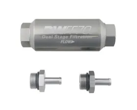 DeatschWerks Compact In-Line Fuel Filter Kit 5/6