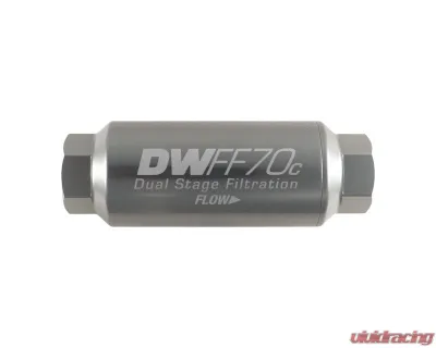 DeatschWerks Compact In-Line Fuel Filter Kit -10AN Female Stainless Steel - 8-03-70C-010K
