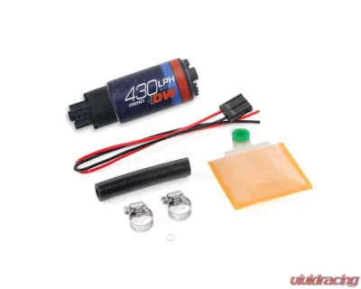 DeatschWerks DW430c 430lph Compact Fuel Pump w/o Clips w/ Universal Install Kit - 9-437-1000