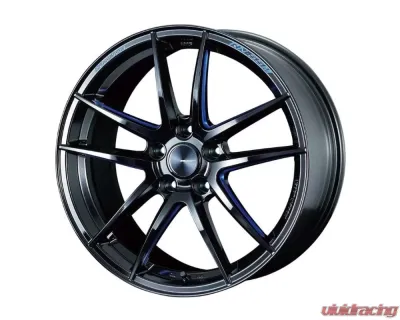 Weds WedsSport RN-55M Wheel 18x7.5 5x114.3 45mm Black Blue Machining - 72947
